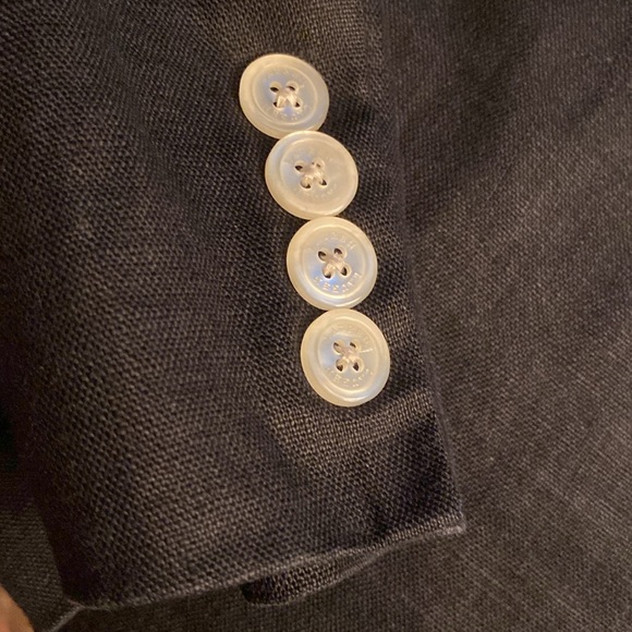 Ralph Lauren Black Linen Jacket Size 14W - Picture 6 of 6